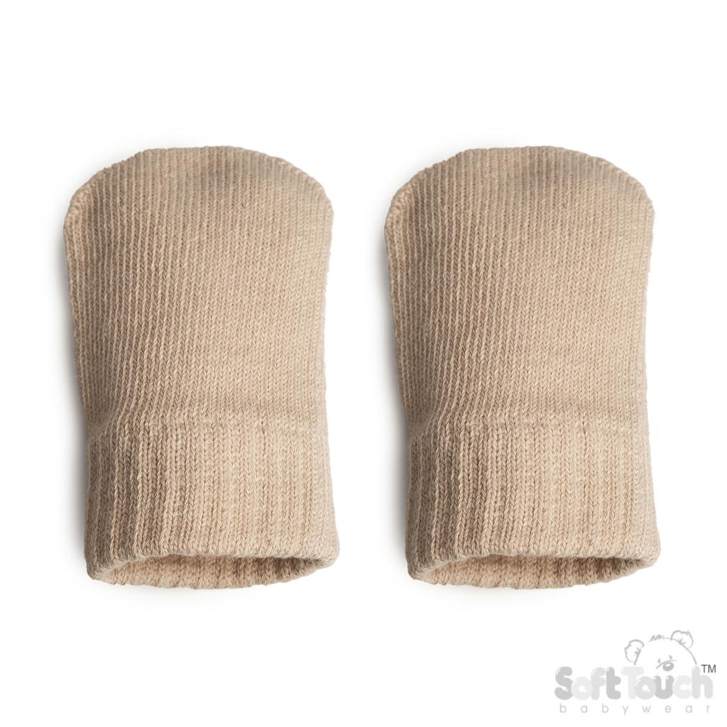 Brushed cotton mittens