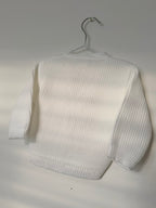 White Ribbed Knitted baby cardigans